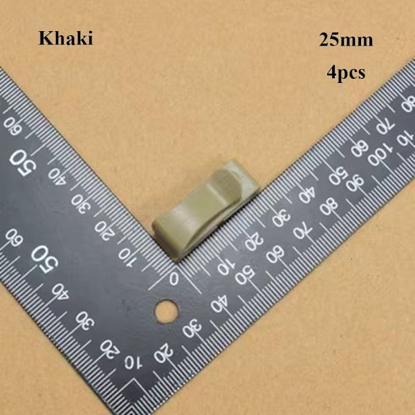 4st Molle Webbing Spänne Bältesklämma KHAKI 25MM Khaki 25mm