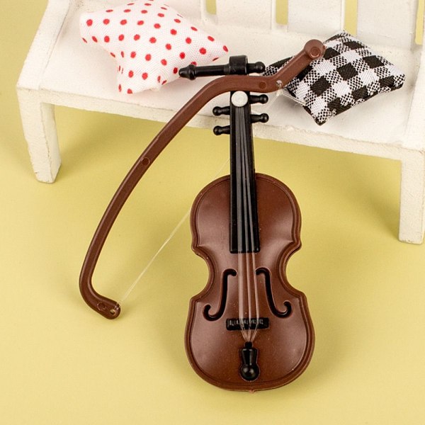 10st Dockskåp Fiol Violinmodell Dockhusdekor 10PCS