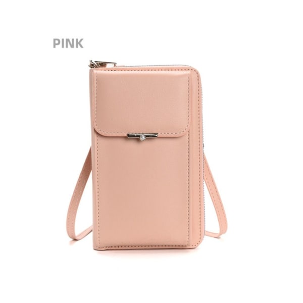 Telefon Crossbody Bag RFID Anti Theft Veske ROSA Pink