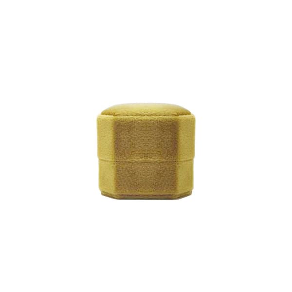 Smyckeskrin Ring Förvaringslåda GUL yellow