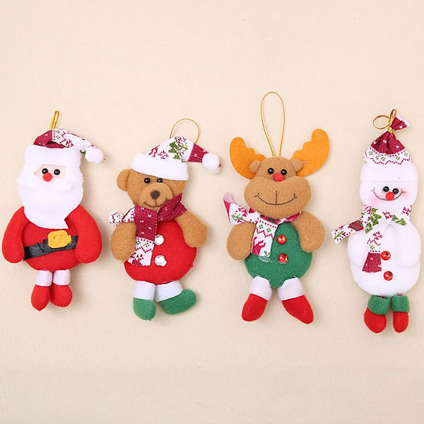 4st Xmas Tree Hängande Jul Plysch Doll Ornaments SET SET SET