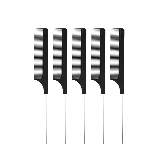 5 kpl Foiling Highlighting Hair Comb Hiusharja Pin Tail black