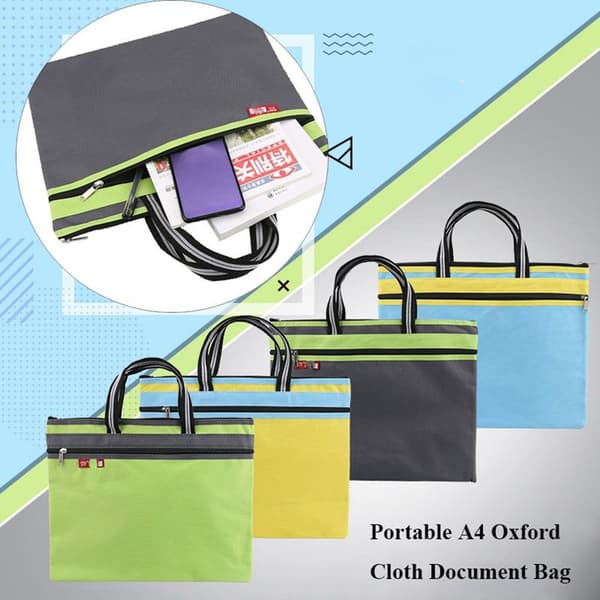 A4 Oxford Cloth Document Bag SVART Black