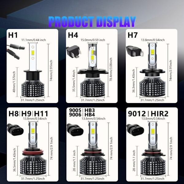 LED-ajovalot H4 H4 H4