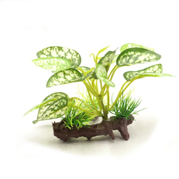 Fish Tank Aquascape Ornaments Simuleringsväxtdekoration E E E