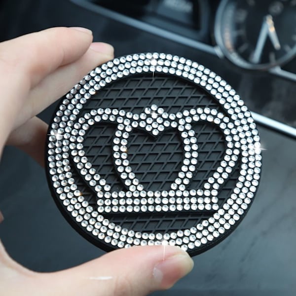 Car Coaster Water Cup -paikka MUSTA Black