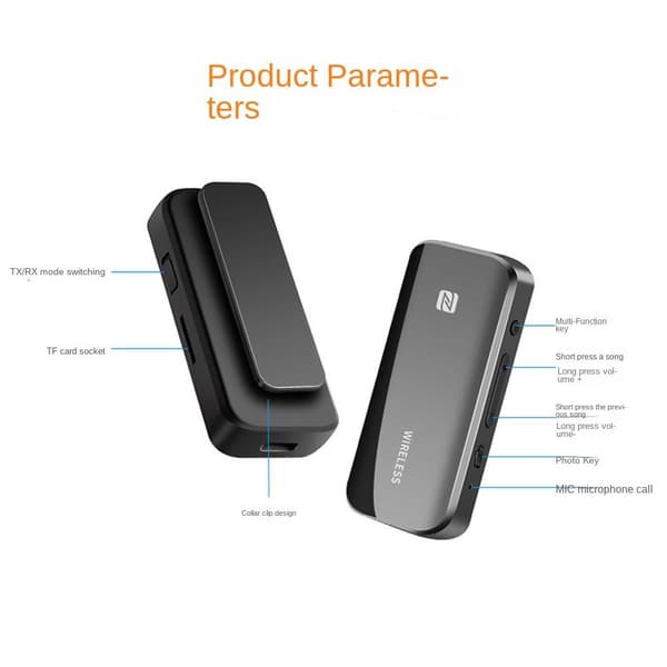 Bluetooth vastaanotin lähetin stereoääni Black