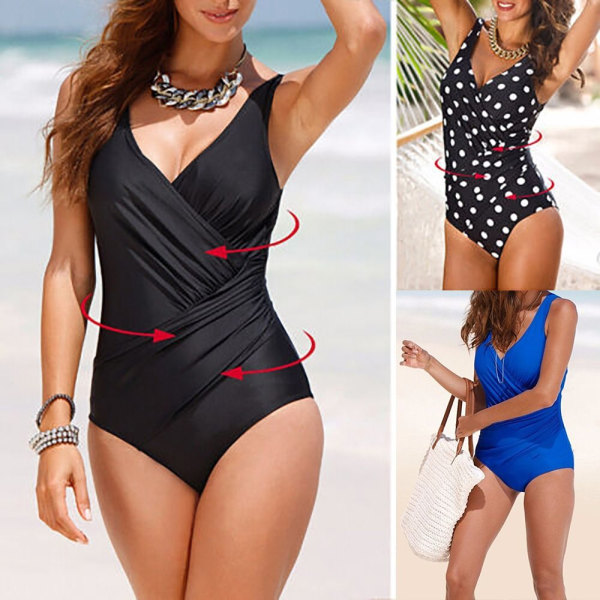 Badkläder Monokini Simdräkt XLSVART SVART XLBlack