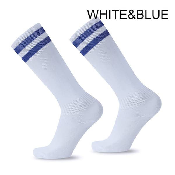 Fodboldstrømper Sportsstrømper HVID&BLÅ white&blue
