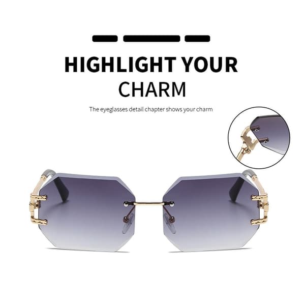Polygonale solbriller Cutting Lens Solbriller GRADIENT LILLA Gradient Purple
