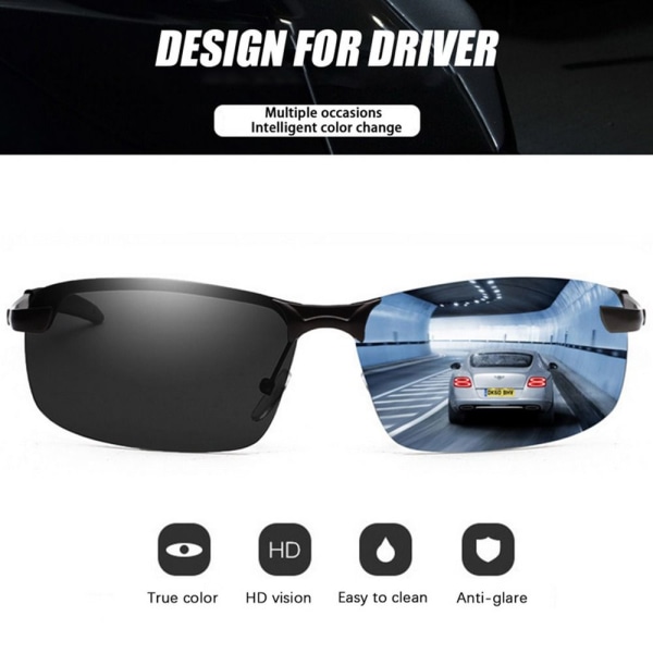 Night Vision-briller Kjøresolbriller for menn SVART-GRÅ Black-Gray b042 |  Black-Gray | Black-Gray | Fyndiq