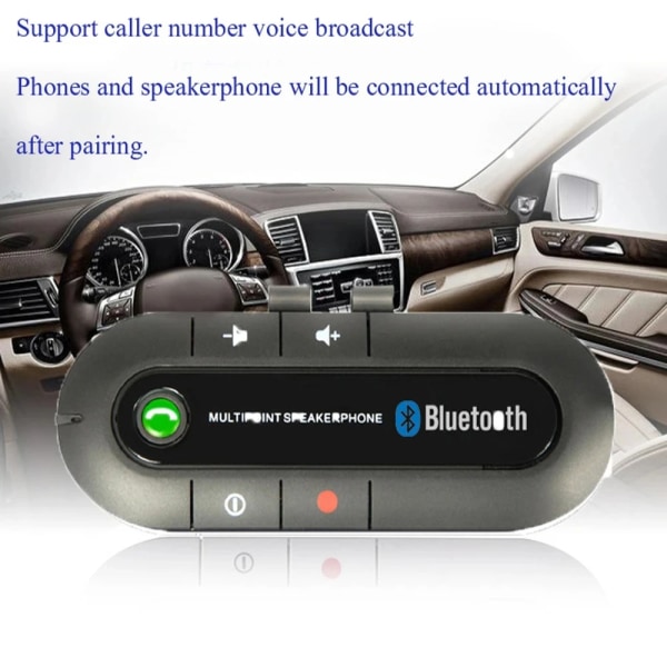 Handsfree Bluetooth Bluetooth högtalare för bil SVART black