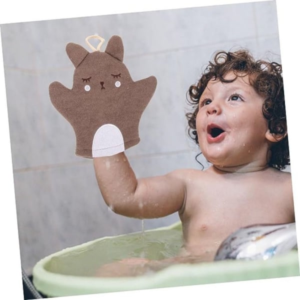 Baby Bath Gloves Kylpypyyhe Hankaushanskat COFFEE Coffee
