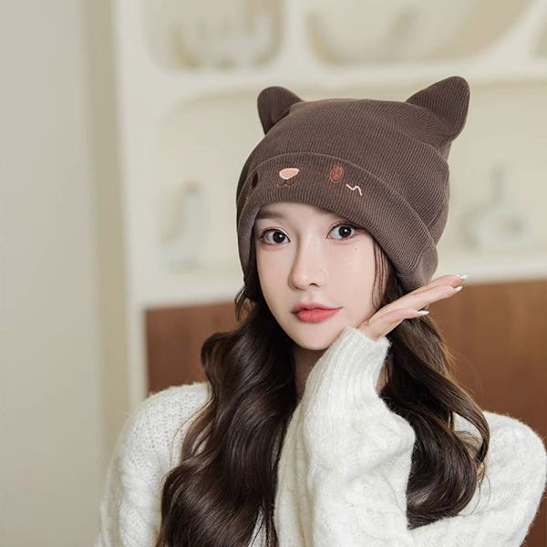 Knitting Cap Hat Beanie Bonnet COFFEE coffee