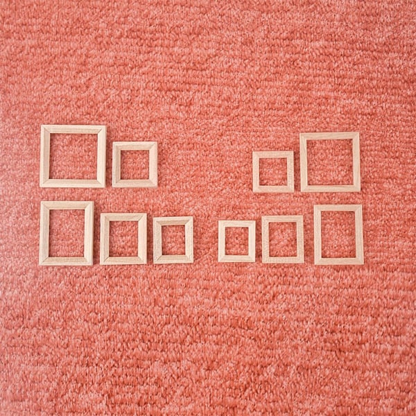 4 kpl puisten huonekalujen valokuvakehys malli 3.2X3.6X0.6CM4 4 3.2x3.6x0.6cm4