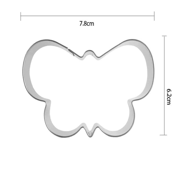 4 stk Butterfly Rustfritt Stål Kjeksform Sommerfuglkjeks 4 pcs