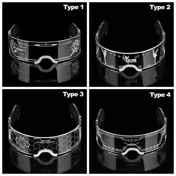 LED-ljusglasögon Cyberpunk EyeWare TYPE 2 Type 2