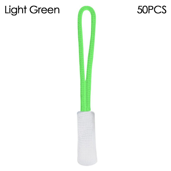 50 st Blixtlås Dragsladd Repavdragare LJUSGRÖN Light Green