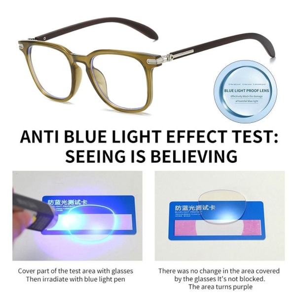 Anti-Blue Light Glasses Neliömäiset silmälasit VIHREÄ Green