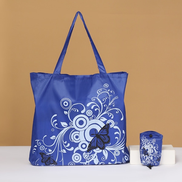 2stk Supermarked Indkøbstaske Skuldertaske MØRKEBLÅ Dark Blue