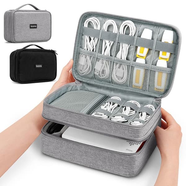 Digital opbevaringstaske USB-kabeltasker grey Style 2-Style 2
