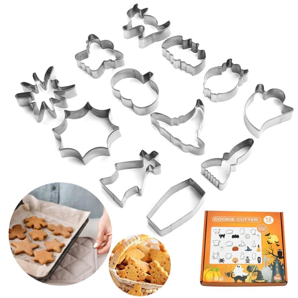 12 st 3D Halloween Cookie Cutter Candy Biscuit Form
