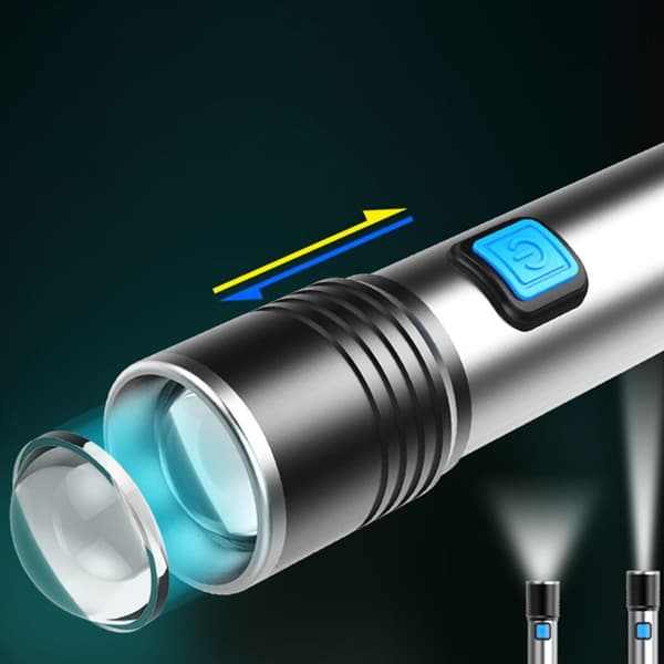 LED-taskulamppu Teleskooppizoom-taskulamppu ulkovalaistukseen