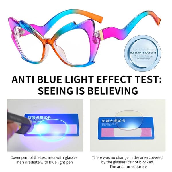 Anti-Blue Light -lasit Ylisuuret silmälasit 2 2 2
