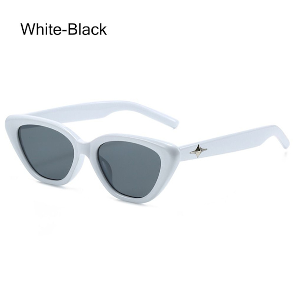 Cat Eye Solglasögon Star Y2K Solglasögon VIT-SVART VIT-SVART White-Black