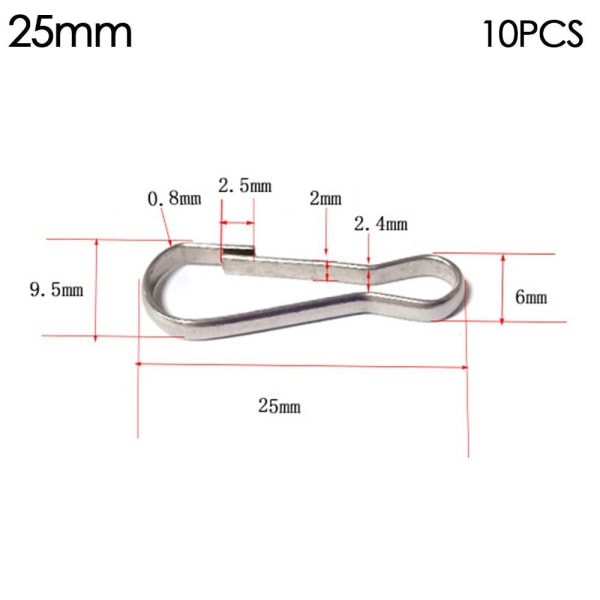 10 st Metallspännen Dockväska Kedja 25MM 25mm