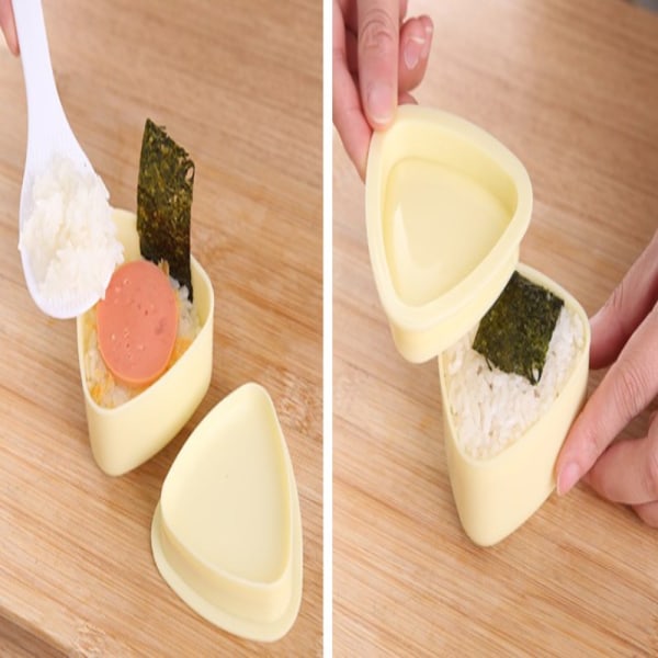 Gjør det selv Sushi Mold Onigiri Rice Ball Mat Press Trekantet Sushi