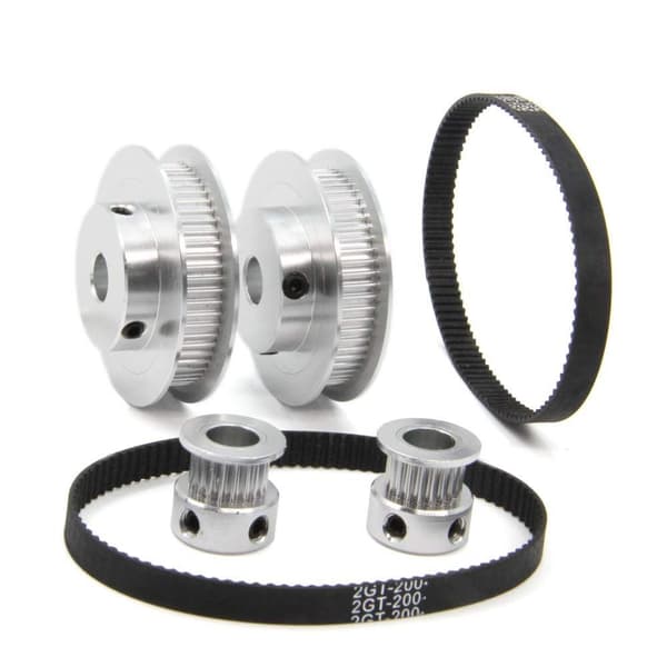 2 sett GT2 Synchronous Wheel Timing Remskive Aluminium