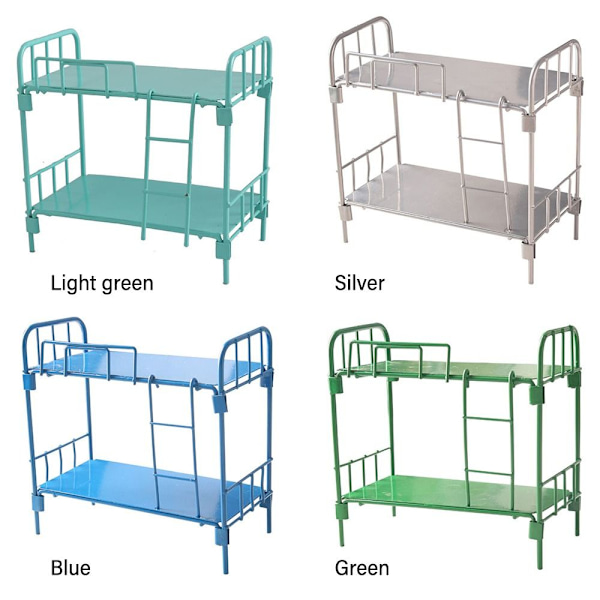 Nukkekodin kerrossängyt Kaksikerroksinen sänky VAALEENVIHREÄ light green