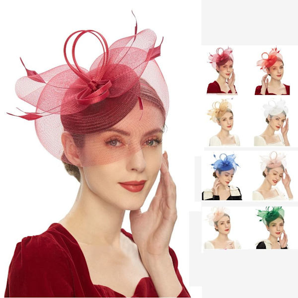 Pillbox-hatut mesh PUNAINEN red