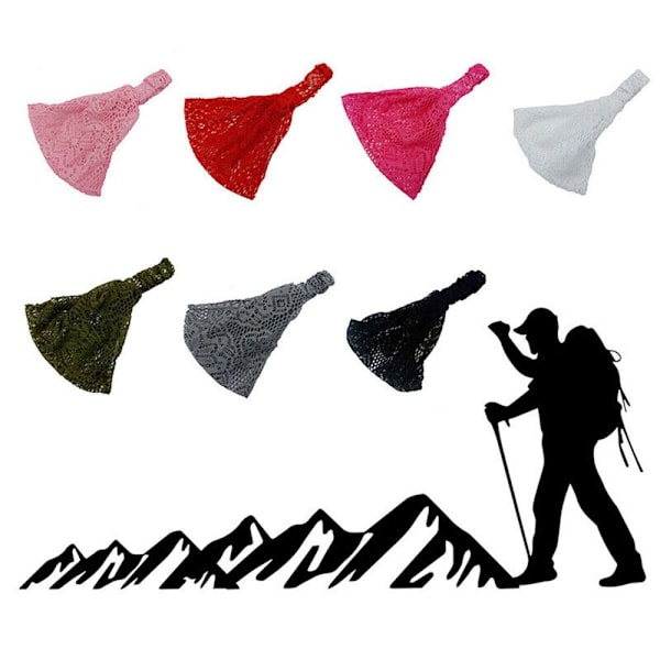 Pannband Bred Spets Pannband ROSA Pink