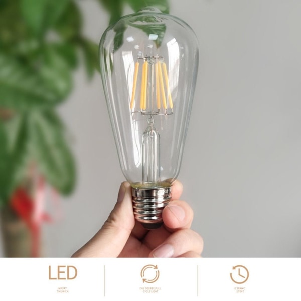 LED glödlampa Vintage Bulb 8WWARM GUL 2200K VARM GUL 8WWarm Yellow 2200K