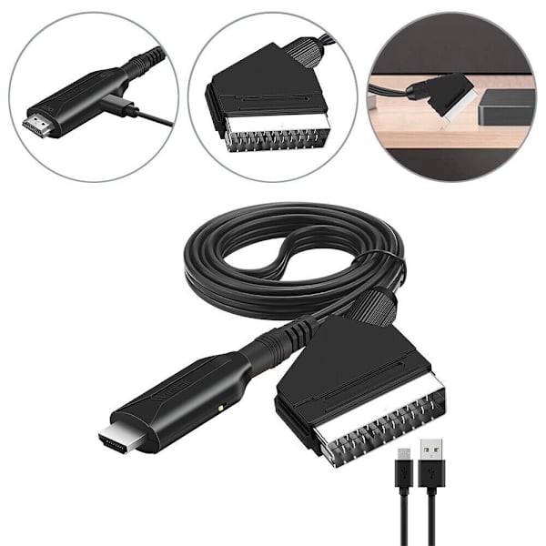 HDMI till scart-omvandlarkabel Videoljudadapter