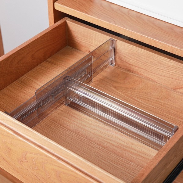 Justerbare skuffedeler Organizers TRANSPARENT SORT