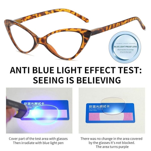 Anti-Blue Light lukulasit Pyöreät silmälasit LEOPARD PRINT Leopard print Strength 200