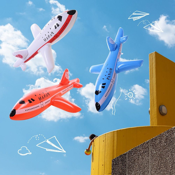 2st Tecknad flygplan VIT White
