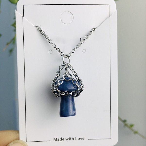 Crystal Holder Cage Necklace Crystal Net Metal Halsband SPOTTED Spotted Stone