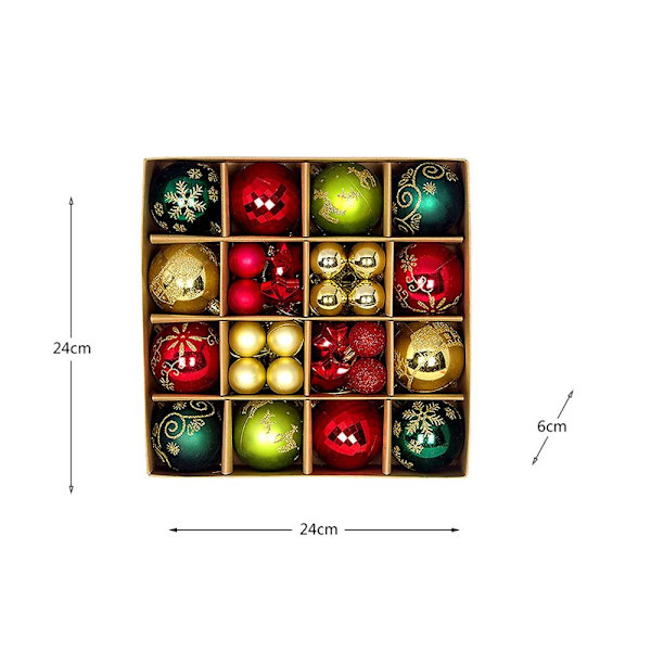 44 STK Juletræ hængende bolde julebold 6 6 6