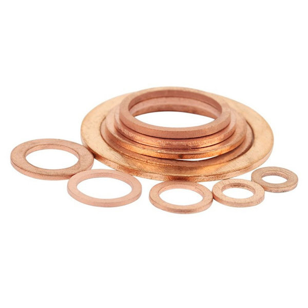 50 stk/100 stk kobberskive flad ringpakning 100 stk. M6X10X1MM 100Pcs M6x10x1mm