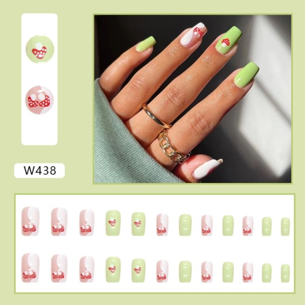 24stk False Nails Long Square W436 W436 W436