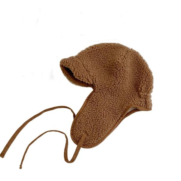Tyttöjen Bomber Cap Fluffy Fur Hat COFFEE coffee