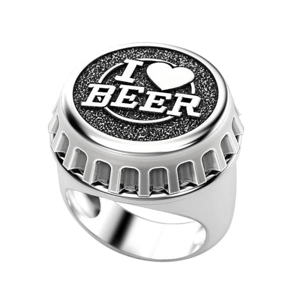 Ølbokslokkring I Love Beer Ring GULL 10 Gold 10