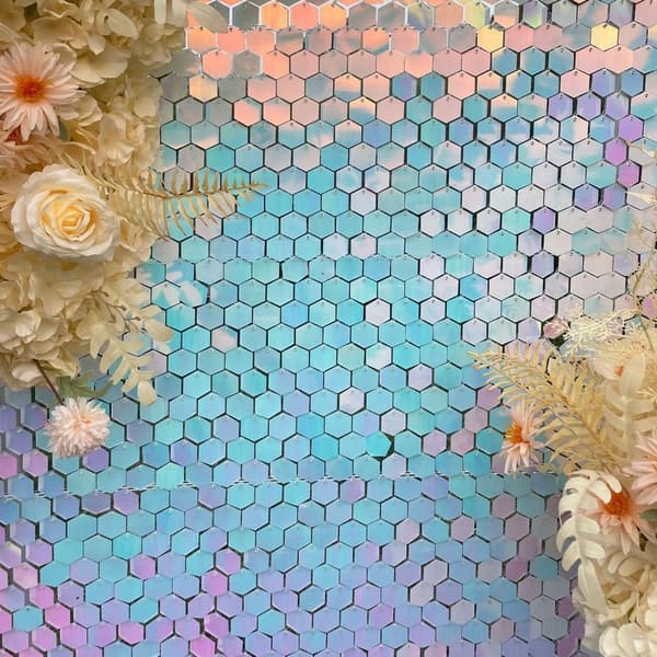 Hexagon Shimmer Board Sequin Panel GULD GULD Gold