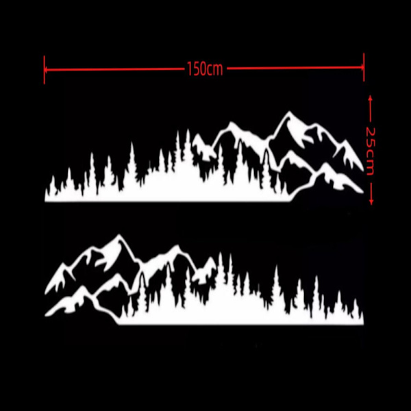 Rv Camper Decals Jeep Body Decals MUSTA 190X32CM Black 190x32cm