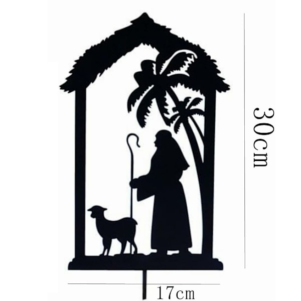 Nativity Shadow Stakes Dekorativ bunke C C C