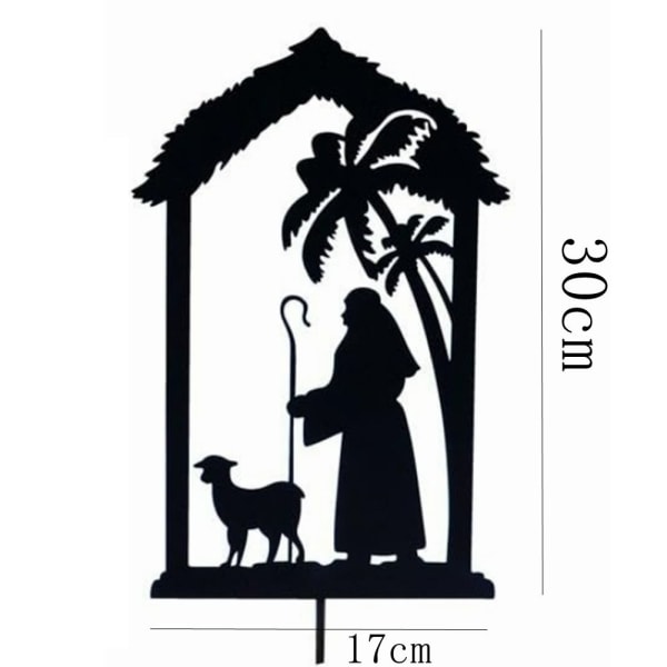 Nativity Shadow Stakes Dekorativ haug C C C